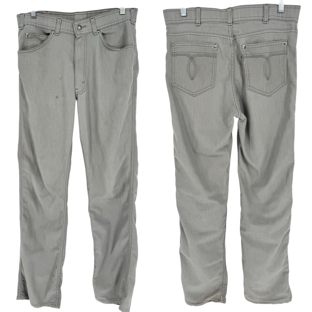 Vintage Levis 1989 "With a Skosh More Room" Grey Bootcut Pants/Jeans Size 32x32